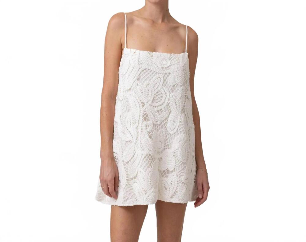 NEW LINE AND DOT la dolce mini dress in white